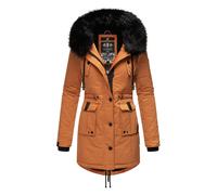 Wintermantel NAVAHOO "Luluna Prc" Gr. S (36), braun (zimt) Damen Mäntel Wintermäntel edler Parka mit großer Kunstfellkapuze (64195209-S)