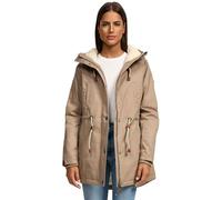 Navahoo Damen Winterjacke mit Teddyfell Winter Jacke warm gefüttert B991 [B991-Ireliaa-Taupe-Grey-Gr.S]