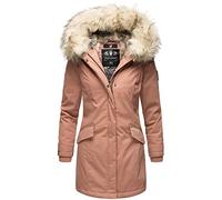 Navahoo Damen Winterjacke Parka Mantel Jacke Kunstfell Gefüttert Cristal XS-XXL (DE/NL/SE/PL, Alphanumerisch, M, Regular, Regular, Terracotta)