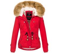 Navahoo Damen Winterjacke Pearl - Kurz-Parka mit Teddyfell & Abnehmbarem Kunstfellkragen S
