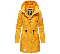 Navahoo Damen Winterjacke Regenmantel gefütterter Parka Wasserdicht Deike XS-XXL (DE/NL/SE/PL, Alphanumerisch, M, Regular, Regular, Amber Yellow)