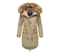 Wintermantel NAVAHOO "Rosinchen" Gr. S (36), grau (kieselgrau) Damen Mäntel Wintermäntel stylischer Winter Baumwollparka mit Kunstfell (34933159-S)