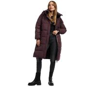 Navahoo Damen Winterjacke (S-3XL) - abnehmbare Kapuze, Wasserabweisend, teils mit Fleece, seitliche Gehschlitze, Steppjacke, Warme Jacke Frauen - N028 (M, Dus-Plum)