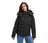 Navahoo Damen Winterjacke (S-3XL) - gesteppt mit abnehmbarer Kapuze - N115 - Schwarz Größe XL - Gr.XL