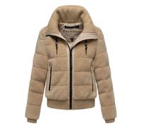Plüschjacke NAVAHOO "Schneepuder 14", Damen, Gr. XL (42), beige, Plüsch, Obermaterial: 100% Polyester; Innenfutter: 100% Polyester; Wattierung: 100% Polyester; Ärmelfutter: 100% Polyester, gerade hüft