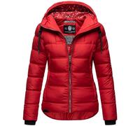 Navahoo Damen Winterjacke Steppjacke gesteppte Jacke mit Kapuze Renesmee XS-XXL (DE/NL/SE/PL, Alphanumerisch, M, Regular, Regular, Rot)