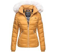Navahoo Damen Winterjacke Steppjacke Kurz Parka gefüttert Outdoor Khingaas Gelb 38 - M