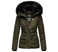 Navahoo Damen Winterjacke Steppjacke mit Kunstfell warm Kapuze Wisteriaa XS-XXL