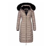 Navahoo Damen Winterjacke Umay - Lange Steppjacke mit Abnehmbarer Kapuze & Kunstfell XL