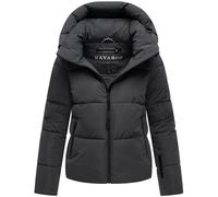 Navahoo Damen Winterjacke warme Steppjacke mit abnehmbarer Kapuze Frostherz XIV Anthracite Gr. S