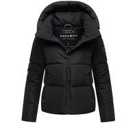 Navahoo Damen Winterjacke warme Steppjacke mit abnehmbarer Kapuze Frostherz XIV Black Gr. XXL