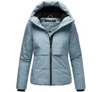 Navahoo Damen Winterjacke warme Steppjacke aus recyceltem Material mit Fleece-Innenfutter und Kapuze Liebesküken XIV Powder Blue Gr. M