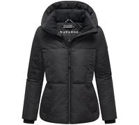 Navahoo Damen Winterjacke warme Steppjacke mit großer Kapuze Flüsterfee 14 Black Gr. S