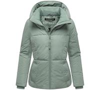 Navahoo Damen Winterjacke warme Steppjacke mit großer Kapuze Flüsterfee 14 Smokey Mint Gr. S