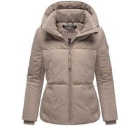 Winterjacke NAVAHOO "Flüsterfee 14", Damen, Gr. XXL (44), grau (taupe), Obermaterial: 100% Polyester, Innenfutter: 100% Polyester, Wattierung: 100% Polyester, Ärmelfutter: 100% Polyester, gerade hüftl