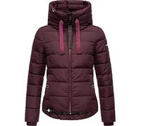 Navahoo Damen Winterjacke warme Steppjacke mit hohem Kragen und Verstellbarer Kapuze Amayaa Wine Gr. XL
