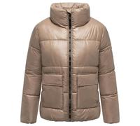 Navahoo Damen Winterjacke warme Steppjacke mit hohem Stehkragen Eispracht 14 Taupe Grey Gr. L