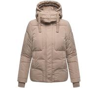 Winter Steppjacke mit abnehmbarer Kapuze "Zauberlicht 14" Taupe Grey S