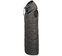 Extralange Steppweste mit Kapuze "Brezelchen" Anthracite XL