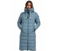 Navahoo Damen Winterjacke (XS-3XL) - Wind- & Wasserabweisend, große Kapuze, seitliche Gehschlitze, Steppmantel, Warme Jacke Frauen - N036 (M, Powder-Blue)
