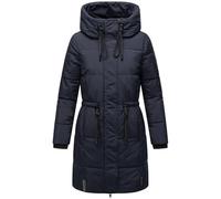 Navahoo Damen Wintermantel kurzer Steppmantel mit Kapuze Zuckertatze XIV Navy Gr. XS