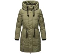 Navahoo Damen Wintermantel kurzer Steppmantel mit Kapuze Zuckertatze XIV Olive Leaf Gr. XXL