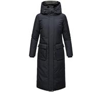 Navahoo Damen Wintermantel warmer Mantel extralang mit Kapuze Wolkenfrost XIV Navy Gr. M