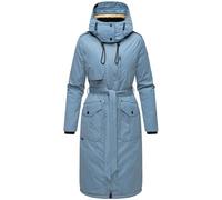 Navahoo Damen Wintermantel warmer Parka lang mit hohem Kragen und weicher Kapuze Hokulanii Powder Blue Gr. S