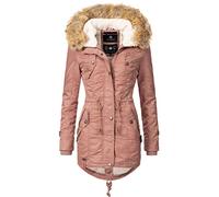 Navahoo Damen Wintermantel Warmer Parka lang mit Kapuze La Viva Terracotta Gr. 3XL