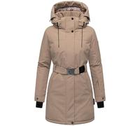 Navahoo Damen Wintermantel warmer Parka mit abnehmbarer Kapuze und Taillengürtel Frostkuss 14 S-3XL