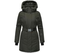 Parka mit abnehmbarer Kapuze und Taillengürtel "Frostkuss 14" Dark Olive XXL
