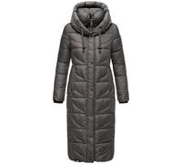 Steppmantel NAVAHOO "Waffelchen" Gr. L (40), grau (anthrazit) Damen Mäntel Übergangsmäntel Fashion Wintermantel mit Gehschlitzen und Kapuze (85733313-L)