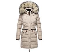Steppmantel NAVAHOO "Paula", Damen, Gr. L (40), grau (helltaupe), Oberstoff: 100% Polyester, Futter: 100% Polyester, Wattierung: 100% Polyester, Ärmelfutter: 100% Polyester, Kunstpelz: 90% Polyacryl,