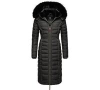 Navahoo Damen Wintermantel Warmer Steppmantel lang mit Kapuze Umay Anthrazit Gr. XXL