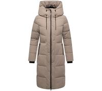 Steppmantel NAVAHOO "Schokokuss XIV", Damen, Gr. 4XL (48), beige (taupe), Obermaterial: 92% Nylon, 8% Elasthan; Innenfutter: 100% Polyester; Wattierung: 100% Polyester; Ärmelfutter: 100% Polyester, ta