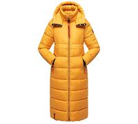 Navahoo Damen Wintermantel warmer Steppmantel mit Kapuze Kristallblume Yellow Gr. M