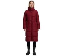 Navahoo Damen Wintermantel warmer Steppmantel mit Taillenzugband Der Wahnsinn 14 Bordeaux Gr. XXL