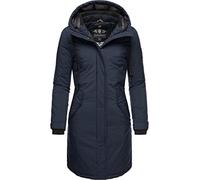 Navahoo Damen Wintermantel Winterparka mit Kapuze Letiziaa Blau Gr. XS