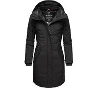 Navahoo Damen Wintermantel Winterparka mit Kapuze Letiziaa Schwarz Gr. XXL