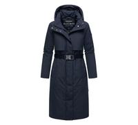 Navahoo Damen Winterparka WALDBUMMLER - wetterfest & stilvoll mit Taillengürtel XL