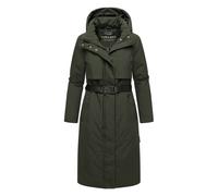 Navahoo Damen Winterparka WALDBUMMLER - wetterfest & stilvoll mit Taillengürtel XL