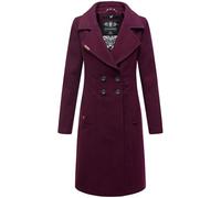 Navahoo Damen Wollmantel Langer Trenchcoat mit Reverskragen Wooly XS-3XL