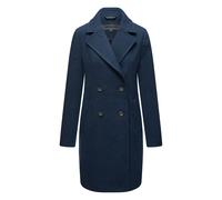 Kurzmantel NAVAHOO "Frostjuwel 14", Damen, Gr. L (40), blau (navy), Obermaterial: 80% Polyester, 10% Modacryl, 10% Viskose, Innenfutter: 100% Polyester, Ärmelfutter: 100% Polyester, elegant, gerade ca