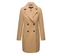 Navahoo Damen Mantel in Woll-Optik langer klassischer Trenchcoat Frostjuwel 14 Camel Gr. XL