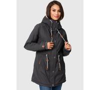 Navahoo Damen Winterjacke mit Teddyfell Winter Jacke warm gefüttert B991 [B991-Ireliaa-Anthrazit-Gr.XS]