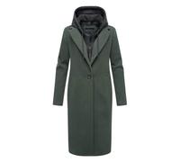 Langmantel NAVAHOO "Kekstraum 14", Damen, Gr. L (40), grau (graugrün), Obermaterial 1: 95% Polyester, 3% Viskose, 2% Elasthan; Obermaterial 2: 100% Polyester; Innenfutter: 100% Polyester; Ärmelfutter: