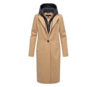 Langmantel NAVAHOO "Kekstraum 14", Damen, Gr. XS (34), braun (camelfarben), Obermaterial 1: 95% Polyester, 3% Viskose, 2% Elasthan; Obermaterial 2: 100% Polyester; Innenfutter: 100% Polyester; Ärmelfu
