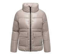 Kurzjacke NAVAHOO "Eispracht 14", Damen, Gr. M (38), grau (helltaupe), Obermaterial: 100% Polyester, Innenfutter: 100% Polyester, Wattierung: 100% Polyester, Ärmelfutter: 100% Polyester, modisch, gera