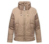 Steppjacke NAVAHOO "Luftzauber 14", Damen, Gr. XXL (44), grau (taupe), Obermaterial: 100% Polyester; Innenfutter: 100% Polyester; Ärmelfutter: 100% Polyester; Wattierung: 100% Polyester, oversize hüft