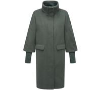 Langmantel NAVAHOO "Polarblüte 14", Damen, Gr. XXL (44), grün (dunkelgrün), Oberstoff: 90% Polyacryl, 10% Viskose, Innenfutter: 100% Polyester, Ärmelfutter: 100% Polyester, modisch, gerade knielang, h
